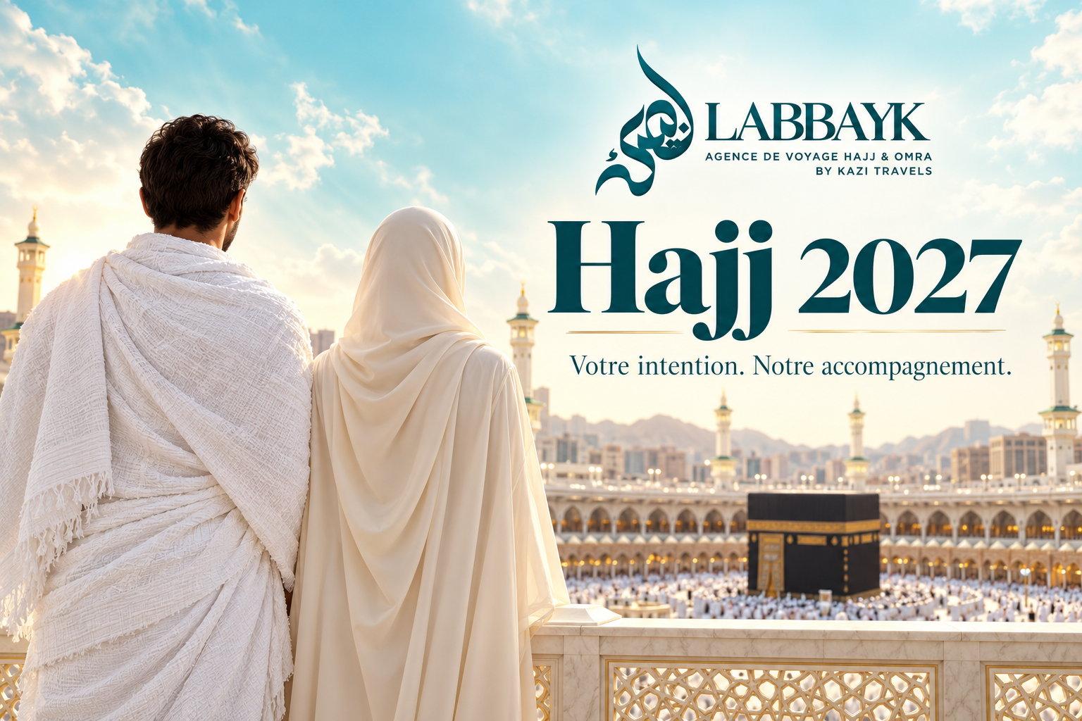 Labbayk Hajj 2027, pèlerins face à la Kaaba