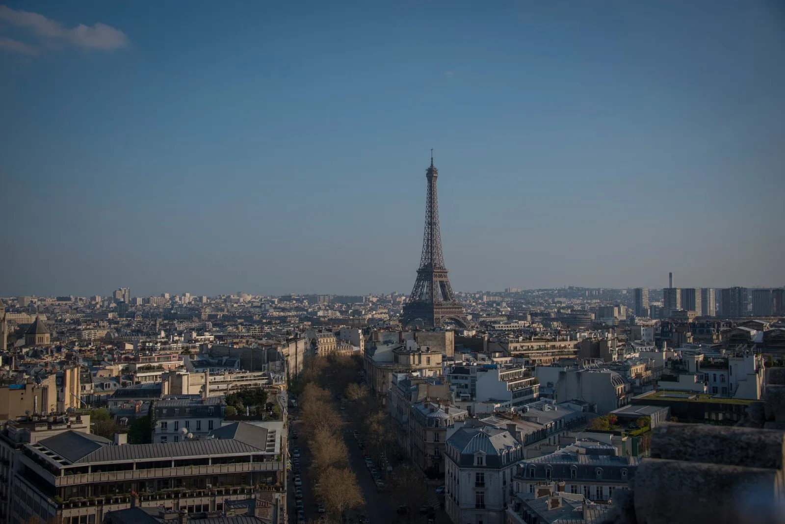 Vue de Paris et de la tour Eiffel de jour